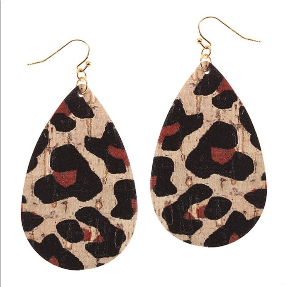 Animal Print Teardrop Earring